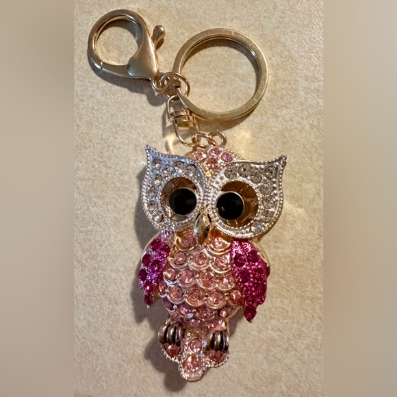 Accessories - Embellished Owl Keychain / Bag Charm. NEW